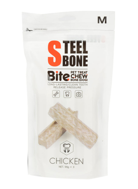 

Steel Bone Dental Bone M03 Chicken Dog Dry Food, 3 x 99g