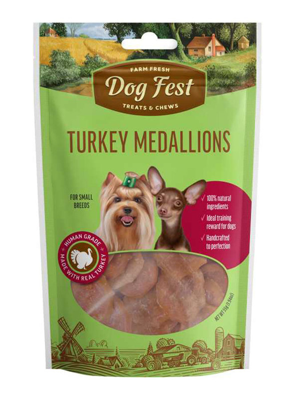 

Dog Fest Turkey Medallions For Small Breeds Dog Dry Food, 55g
