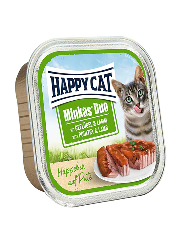

Happy Cat Minkas Duo Poultry & Lamb Flavour Cats Wet Food, 100g