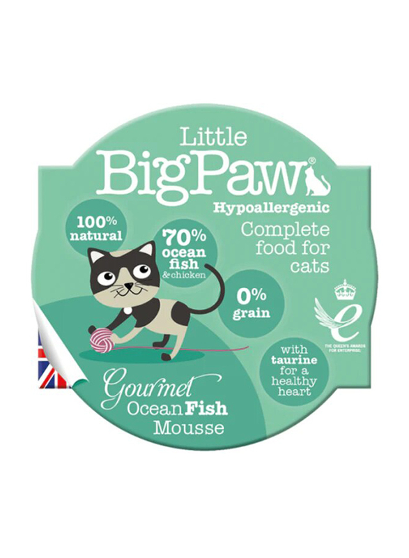 

Little Big Paw Cat Gourmet Fish Mousse Flavour Cats Wet Food, 8 x 85g