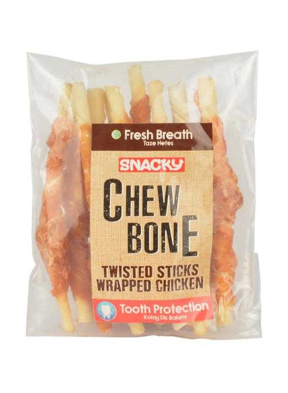 

Snacky Chicken Wrapped White Twist Sticks Dog Dry Food, 5-inch, 100g