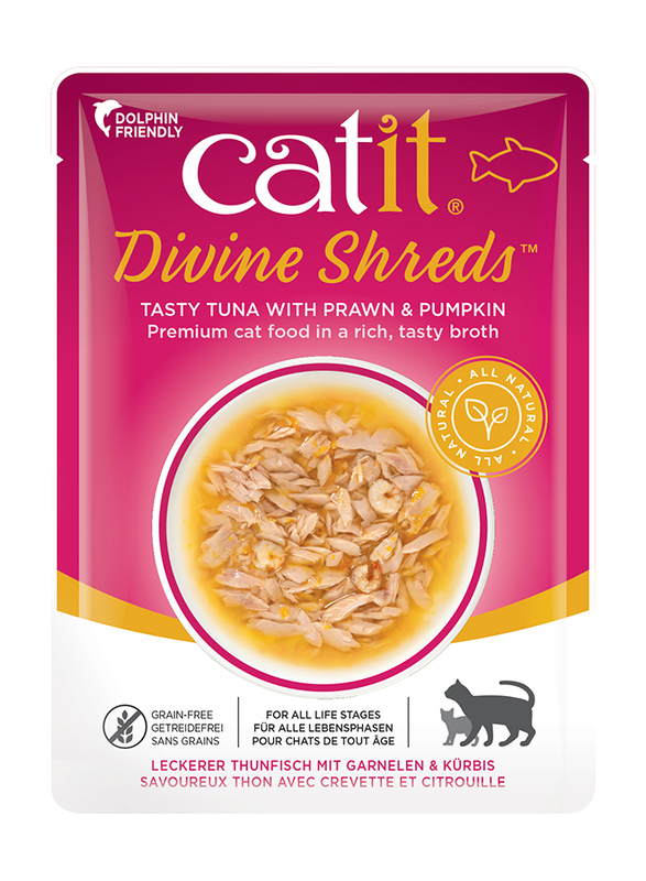 

Catit Divine Shreds Tuna with Prawns & Pumpkin Cat Wet Food, 18 x 75g