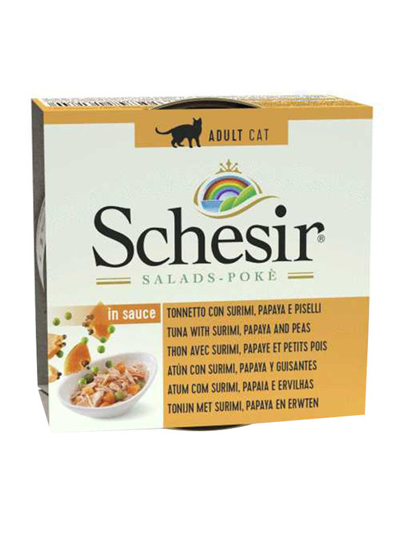 

Schesir Salad Tuna With Surimi/Papaya & Peas Cat Wet Food, 14 x 85g