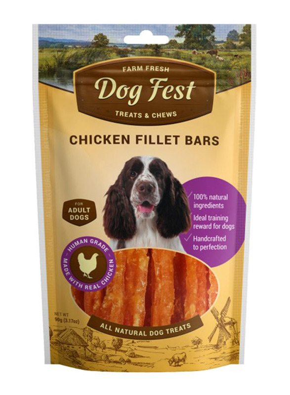 

Dog Fest Chicken Fillet Bars Adult Dogs Dry Food, 90g