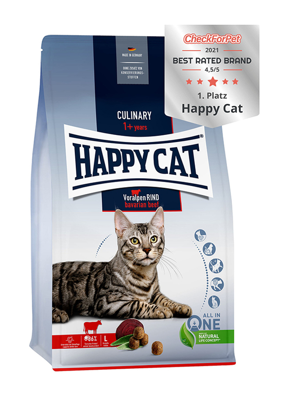 

Happy Cat Culinary Adult Voralpen-Rind Dry Food, 4 Kg