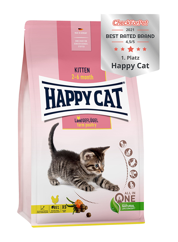 

Happy Cat Kitten Land Geflugel Poultry Dry Food, 1.3 Kg