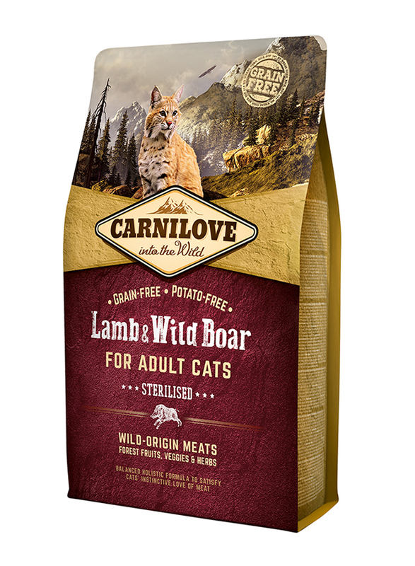 

Carnilove Lamb & Wild Boar Adult Cat Dry Food, 2 Kg