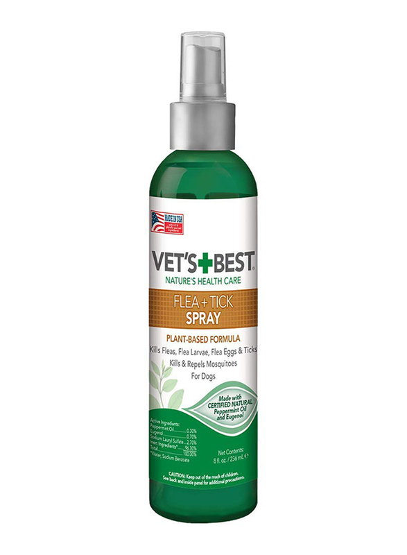 

Vet's Best Natural Dog Flea + Tick Spray, 236ml