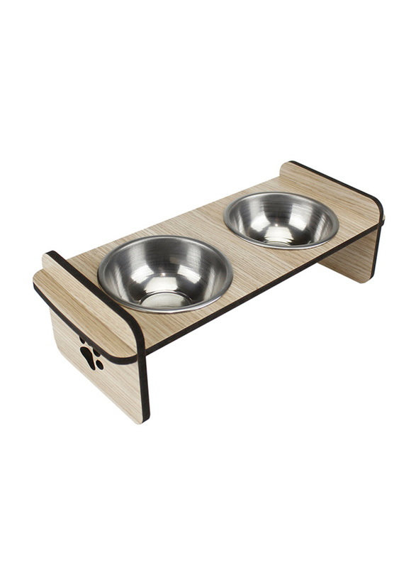 

Okutan Wooden Demounted Double Food Container, Light Oak