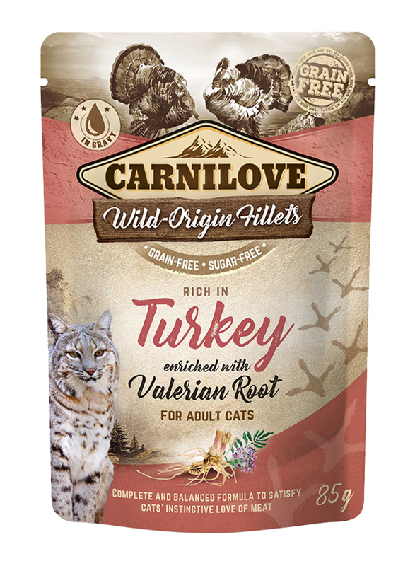 

Carnilove Turkey enriched with Valerian Root Adult Cat Wet Food, 24 x 85g