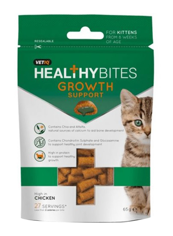 

VET IQ Healthy Bites Growth Support for Kittens Dry Food, 65g