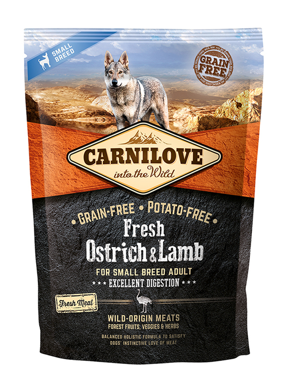 

Carnilove Fresh Ostrich & Lamb Small Breed Adult Dog Dry Food, 1.5kg