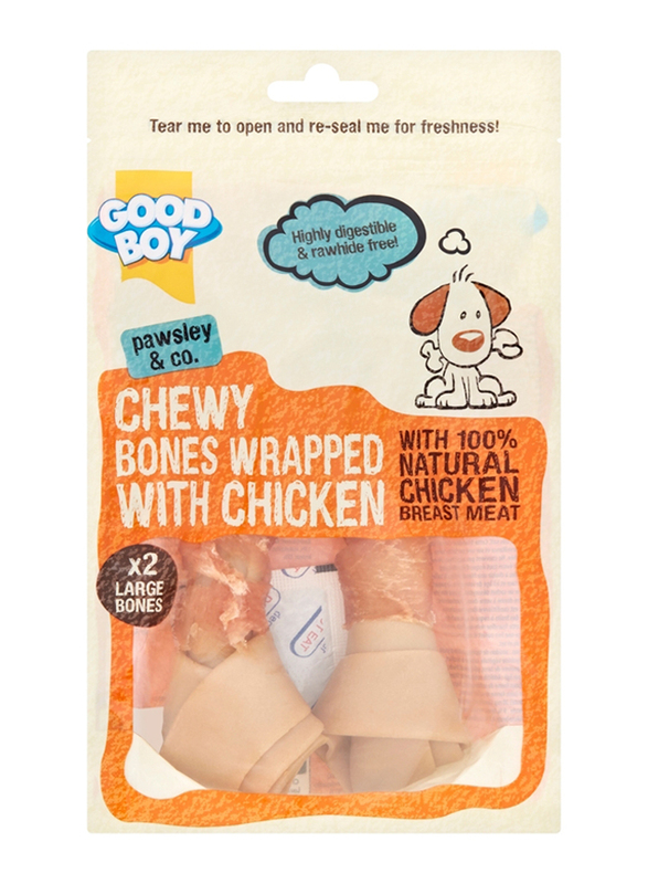 

Armitage Pawsley & Co Chewy Bones Wrapped with Chicken Dog Treat Dog Dry Food, 2 Pieces