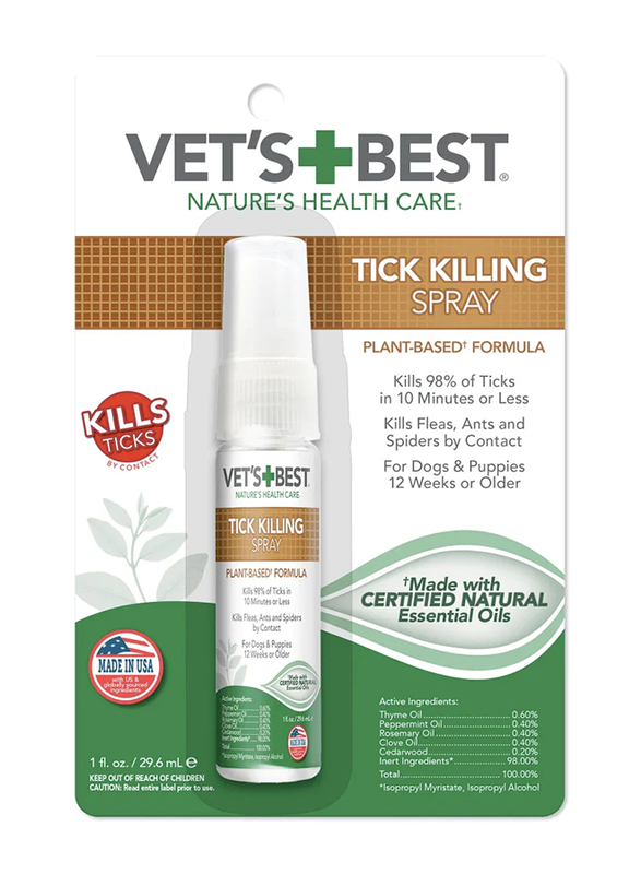 

Vet's Best Dog & Puppies Tick Killing Spray, 29ml