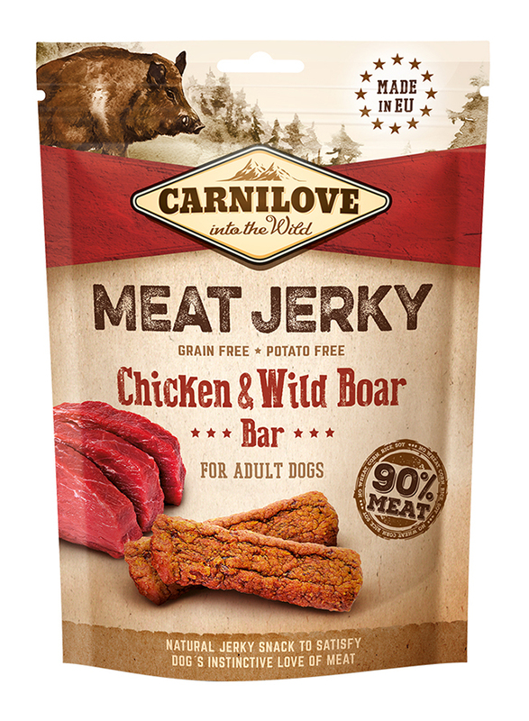 

Carnilove Jerky Snack Chicken & Wild Boar Bar Dog Dry Food, 100g
