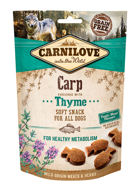 

Carnilove Carp Enriched with Thyme Soft Snack Dog Dry Food, 200g