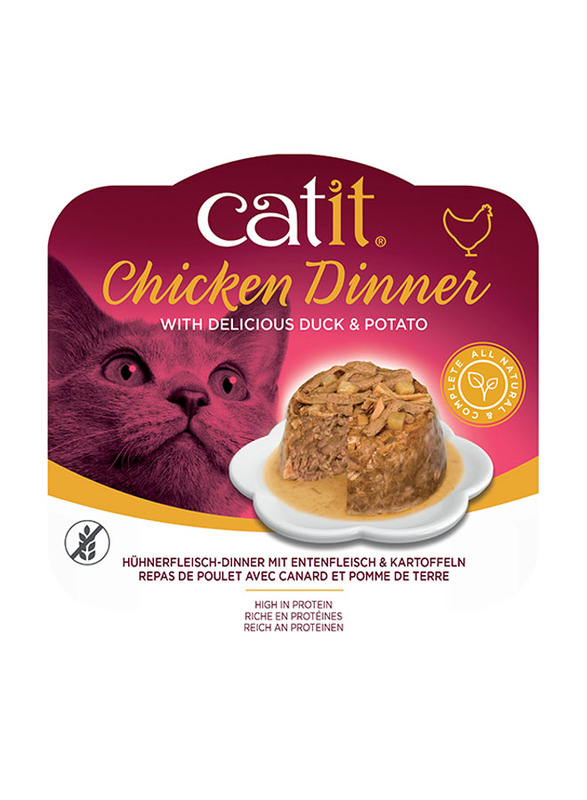 

Catit Chicken Dinner, Duck & Potato Cat Wet Food, 6 x 80g