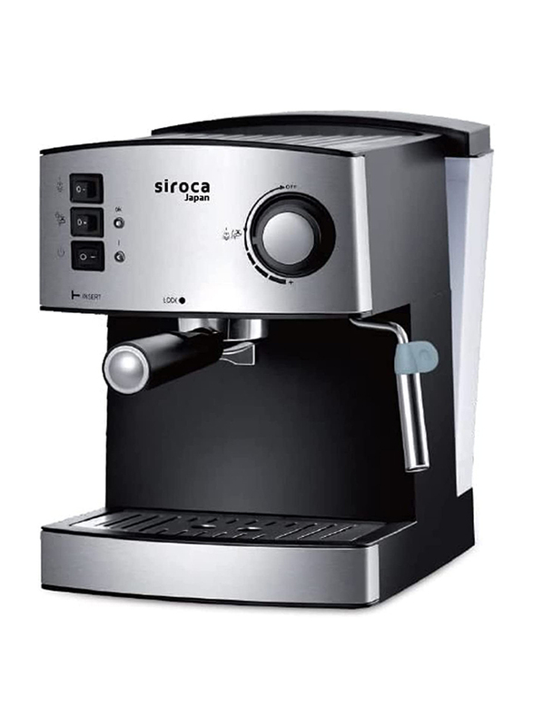 

Siroca Japan Original Espresso and Cappuccino Coffee Maker, Silver