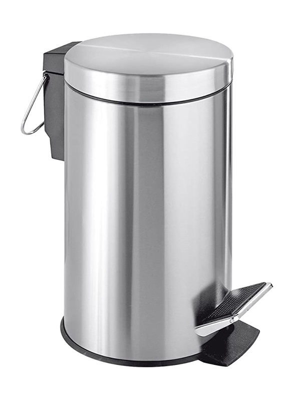 

Generic Trash Bin with Pedal, 5 Liter, Silver