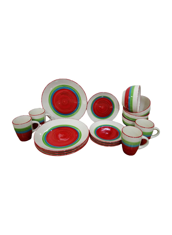 

Venice Italy 16-Piece Stoneware Round Dinnerware Set, Multicolour