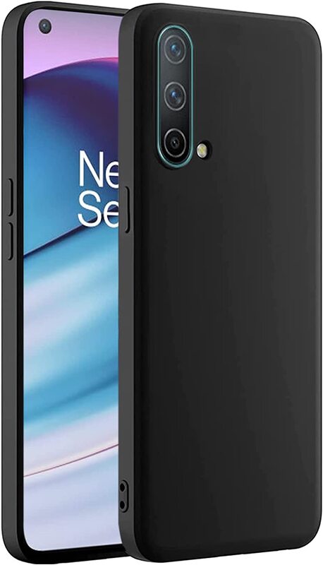 

Generic Oneplus Nord CE Silicone Case Silky Feel Full Body Protective Case Microfiber Lining Shockproof Cover, Black