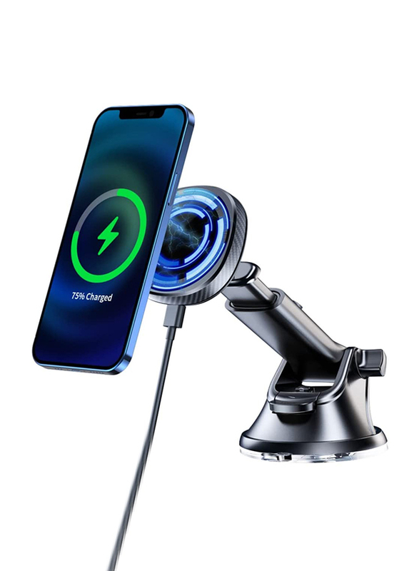 

Swissten Wireless Fast Charging Magnetic Car Phone Holder, Black