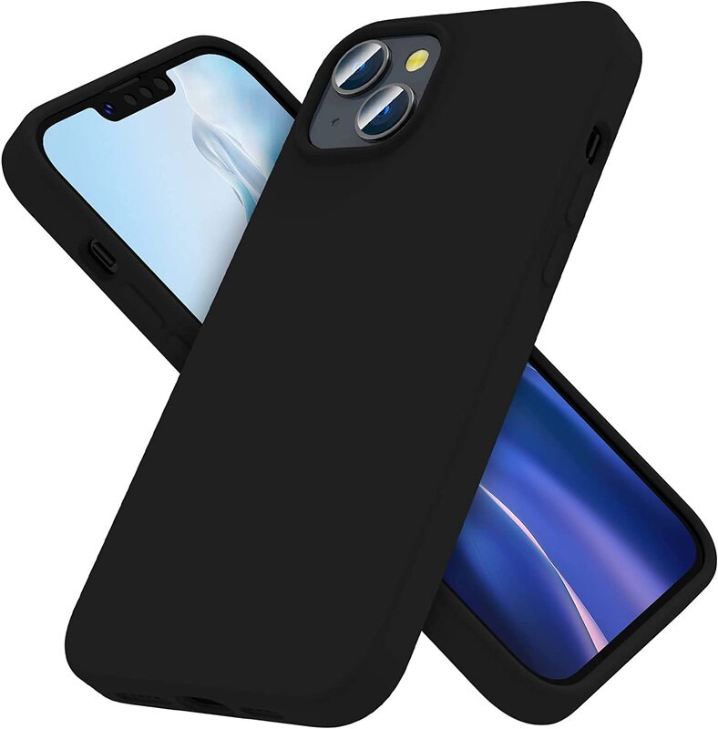 

CloudValley iPhone 14 (2022) Silicone Case Compatible with Shockproof Drop Protection Cover, Black