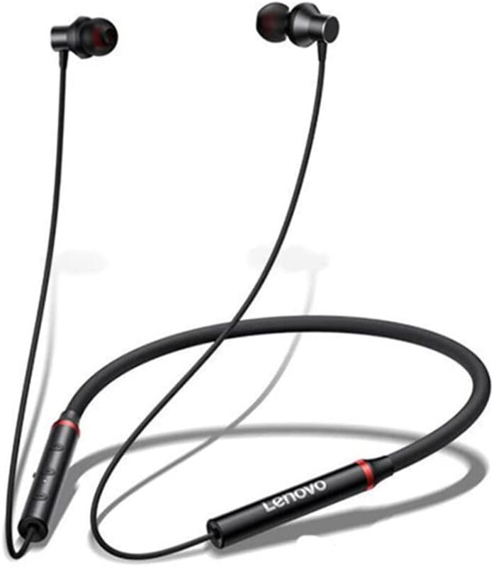 

Lenovo He05X Wireless Neckband Headset With Mic, Black