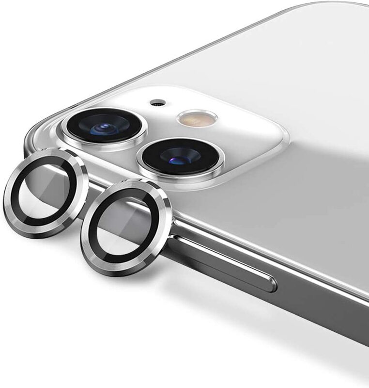 

Cloudvalley Apple iPhone 12/12 Mini/11 Camera Lens Protector, 2 Pieces, Silver