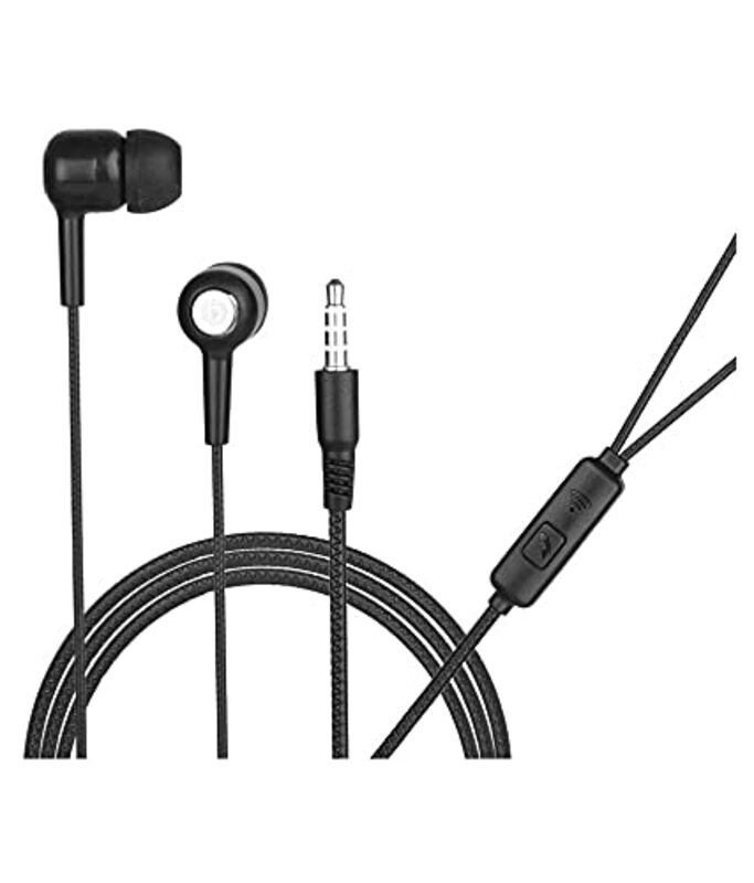 

Hitage Hp-276 Wired In-Ear Earphones With In-Line Mic, Black