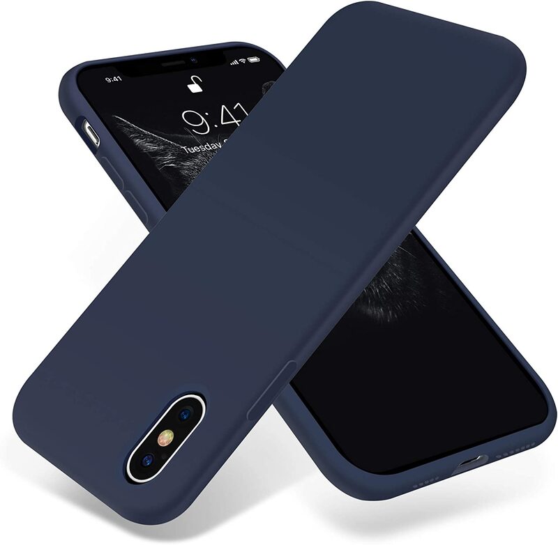 

Otofly Apple iPhone XS Max Silicone Protective Mobile Phone Case Cover, Midnight Blue