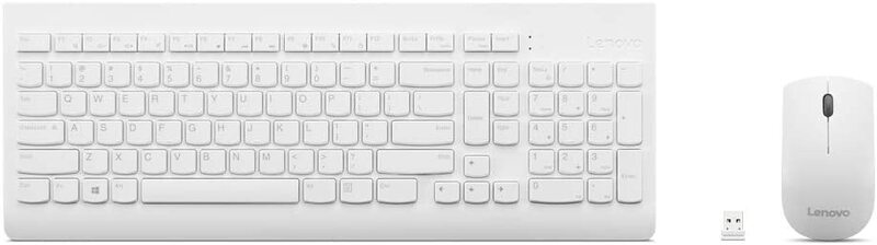 

Lenovo 510 Wireless English Keyboard and Optical Mouse Combo with 2.4 GHz USB Receiver, GX30W75336, White