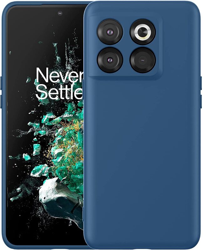 

Foluu OnePlus 10T Silicone Protective Mobile Phone Case Cover, Blue