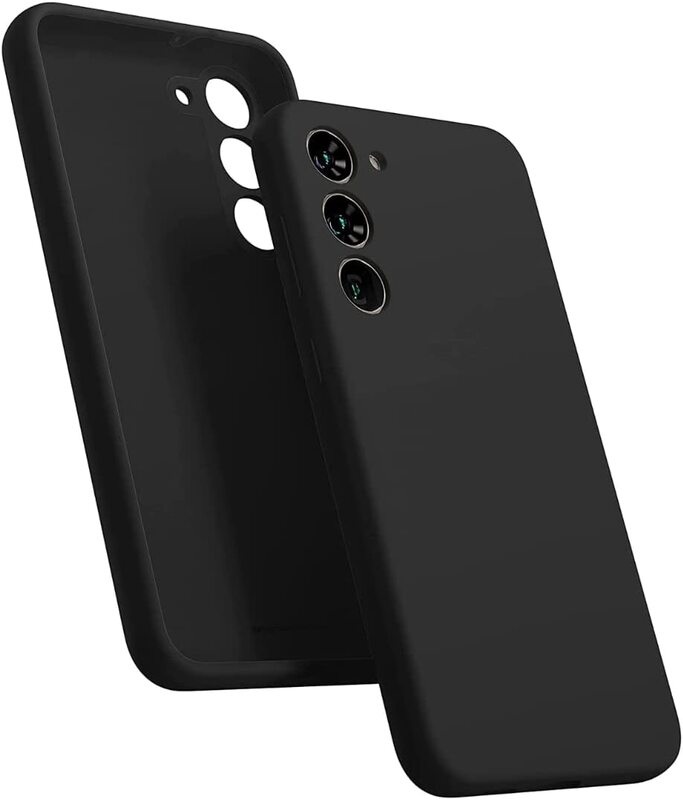 

Generic Samsung Galaxy S23 Plus Silicone Back Mobile Phone Case Cover, Black