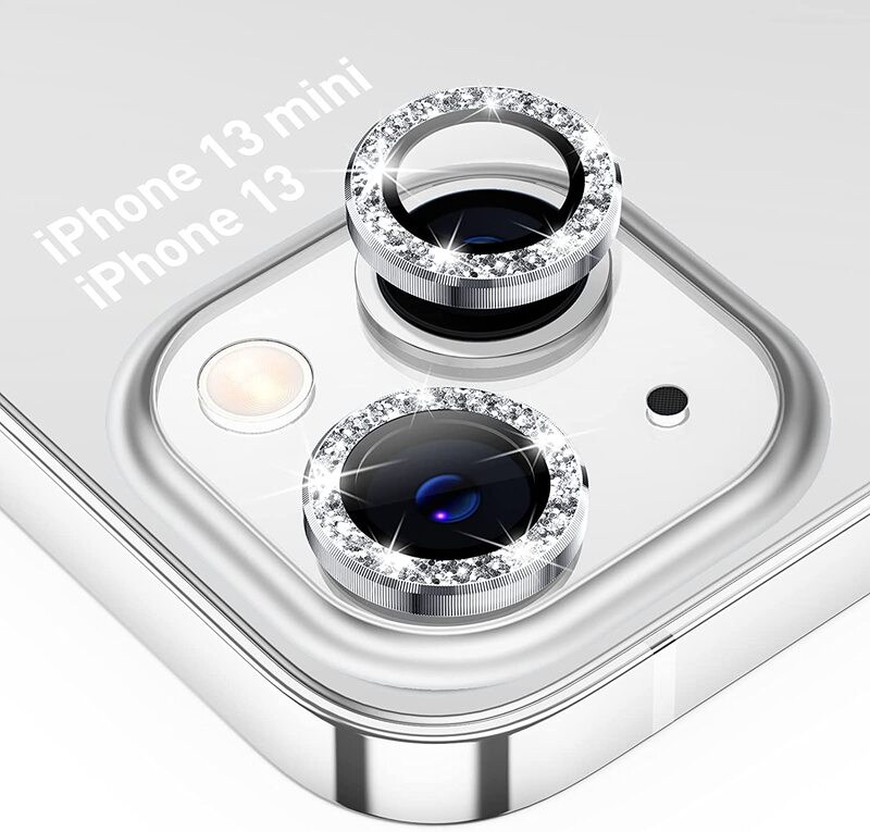 

Tensea Apple iPhone 13/13 Mini Camera Lens Protector, Silver