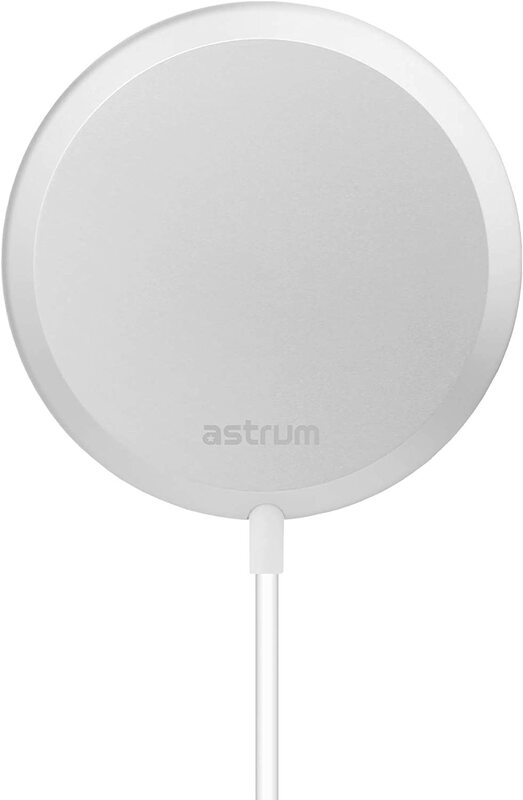 

Astrum Universal Magnetic Aluminium Wireless Charger, 15W, White