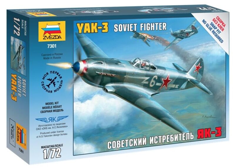

Zvezda Aircraft Models 1/72 Scale #7301 Soviet Fighter Yakovlev