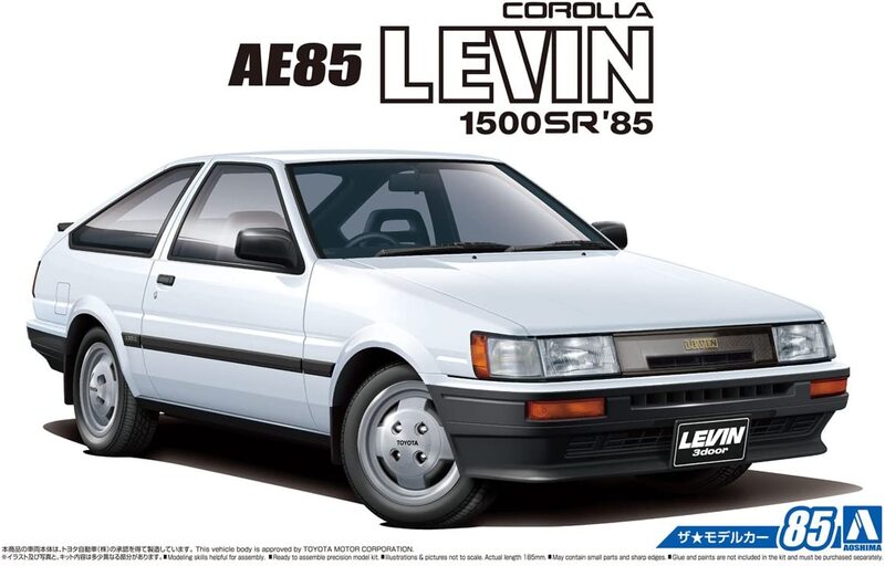 

Aoshima 1/24 Model Car #85 Toyota AE85 Corolla Levin 1500 SR 1985