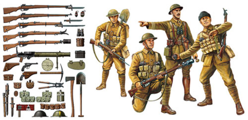 

Tamiya 1/35 AFV Series #09 WWI British Infantry with Small Arms & Equipment