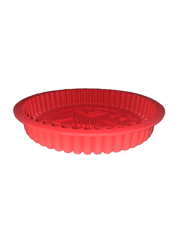 

Generic Silicone Non-Stick Round Shape Cookie & Star Letter Multi-Purpose Cake Bakeware Moulds, Red