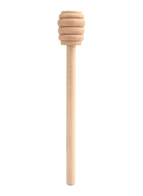 

Generic 12-Piece Wooden 15cm Honey Dipper Dispensing Collecting Stirring Rod Stick, Beige