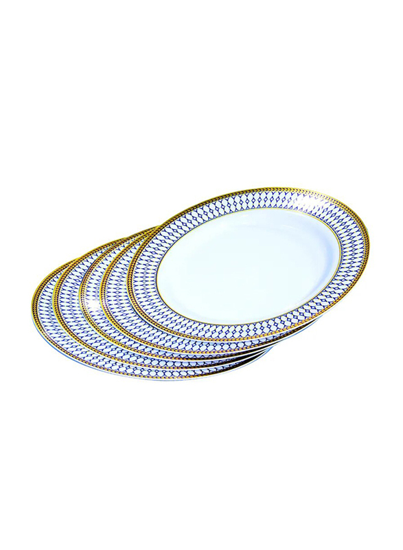

Rosymoment 5-Piece 9-inch Disposable Round Plate Set, White
