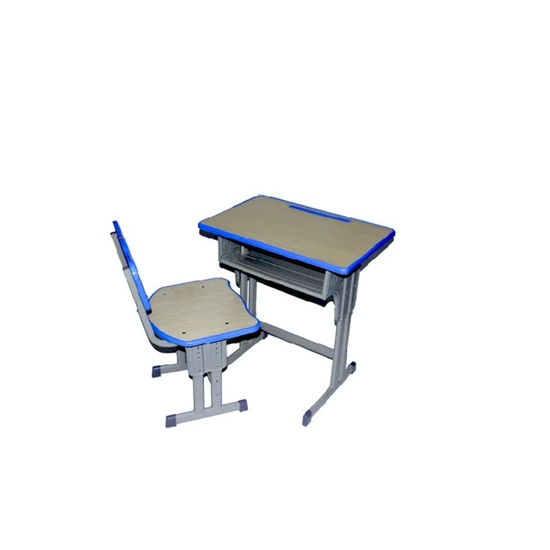 

In House Adjustable Height Children Study Table And Chair Set, Beige/Blue