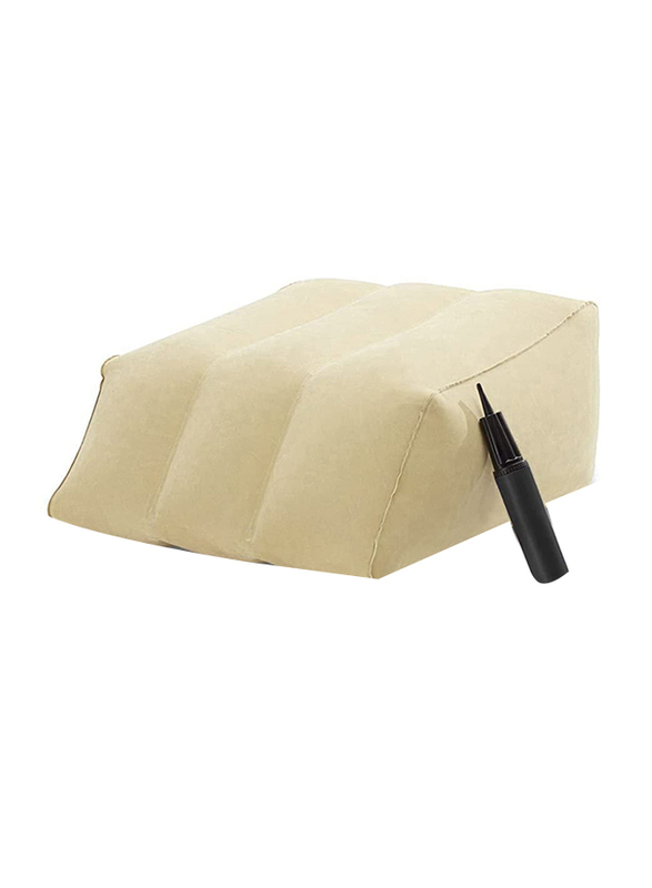

Generic PVC Inflatable Portable Leg Pillow For Pregnant Woman, Beige