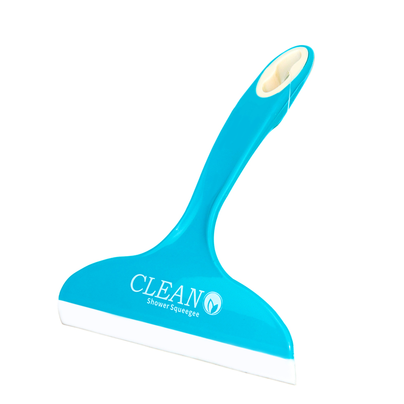 

Cleano Silicone Shower Squeegee Wiper with Grip Handle, Blue