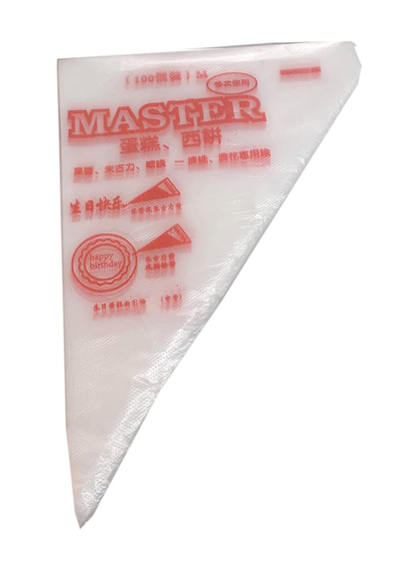 

Generic 100-Piece Disposable Piping Pastry Bag, White