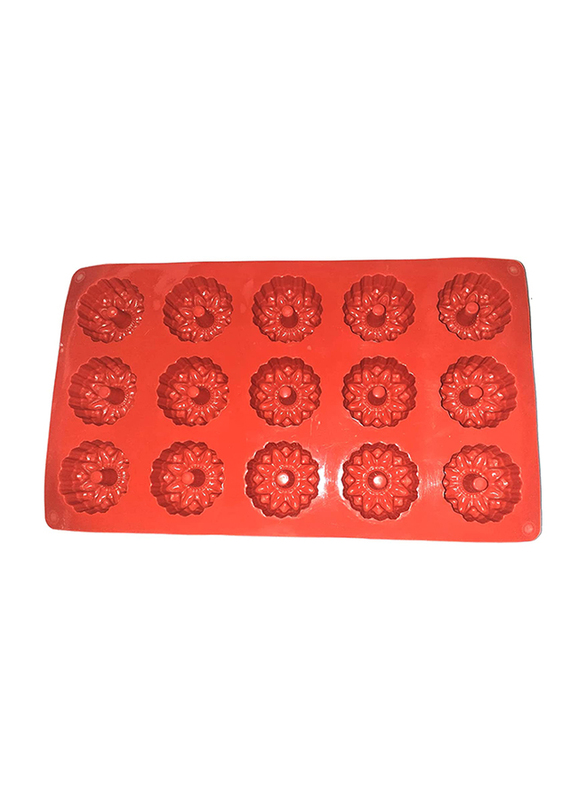 

Generic 29cm 15-Hole DIY Decorating Silicone Baking Mould, Red