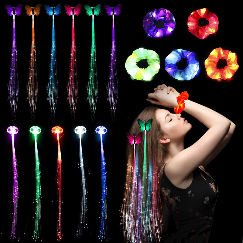 

Hellodiy Flashing Optics Led Lights Hair Clips & Pins, Multicolour, 16 Pieces