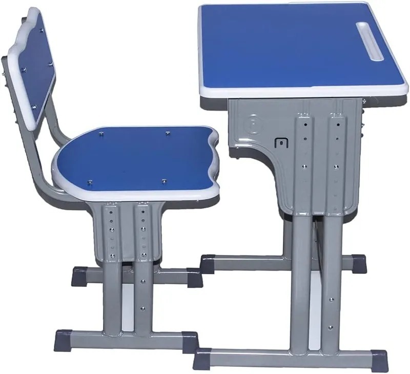 

In House Adjustable Height Children Study Table And Chair Set, Blue