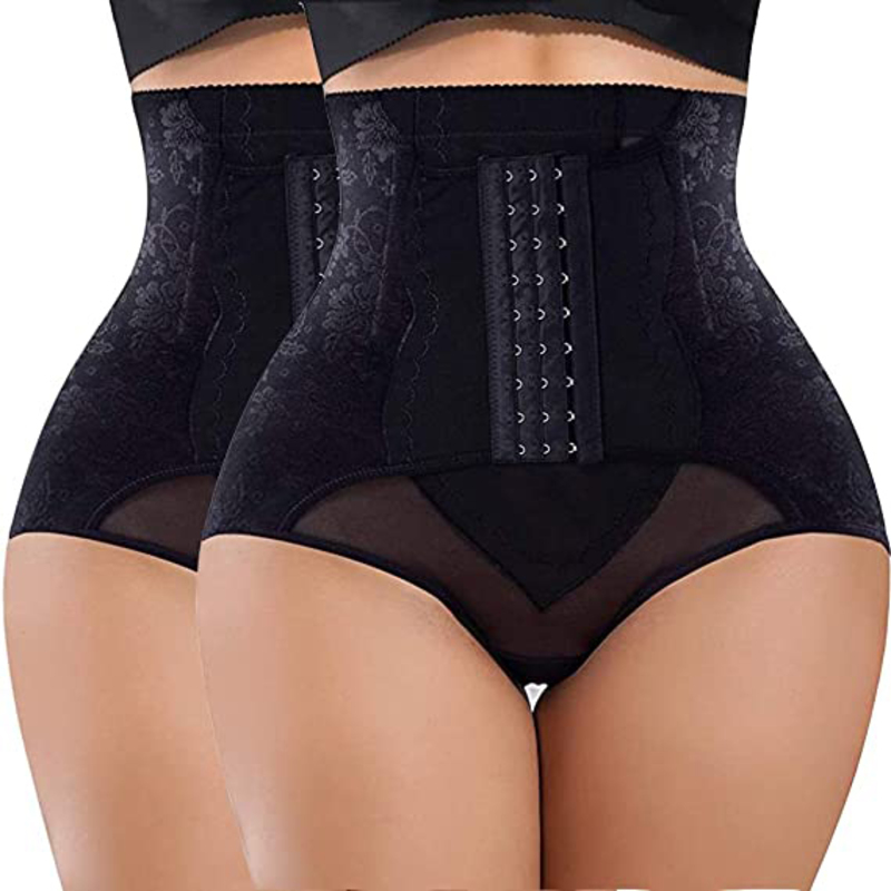 

Zayz Tummy Control Butt Lifter Panties Shapewear for Women, Black, XL x 2 Pieces